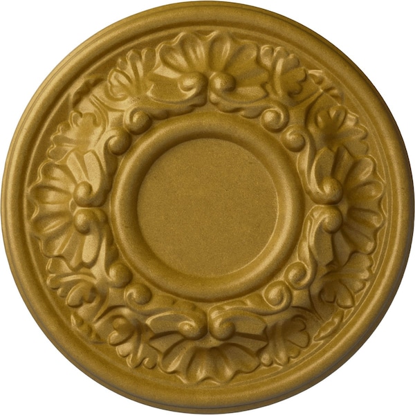 Ekena Millwork Odessa Ceiling Medallion (Fits Canopies up to 2 1/2"), Hnd-Painted Pharaohs Gold, 7 1/2"OD x 1 1/8"P CM07ODPGS - main